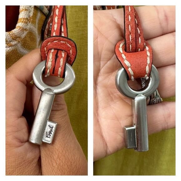 Fossil Multicolored Floral Pattern Canvas Shoulder/Handbag Medium ZB 2907 - Picture 3 of 12